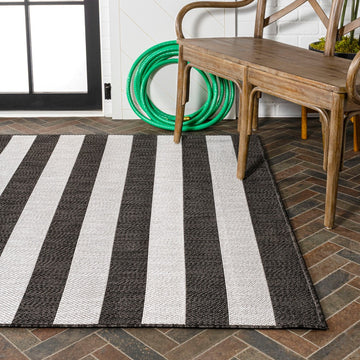 Negril Two-tone Wide Stripe Indoor/outdoor Area Rug